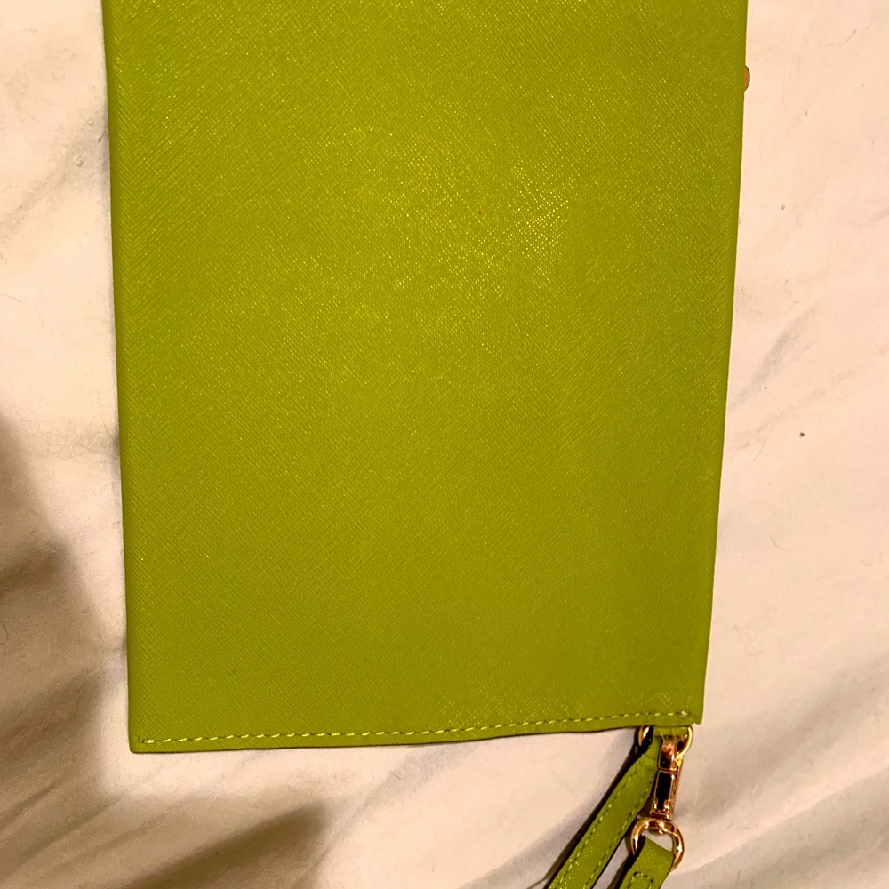 Brand new, authentic, rare color  green leather MIchael Kors wristlet. Must! - Picture 7 of 7